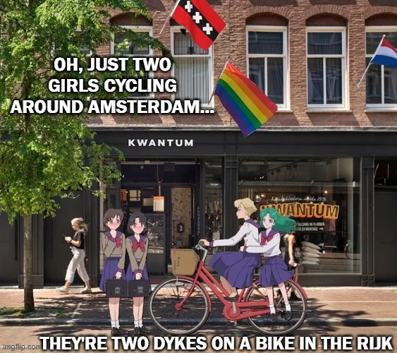 amsterdam cycling meme