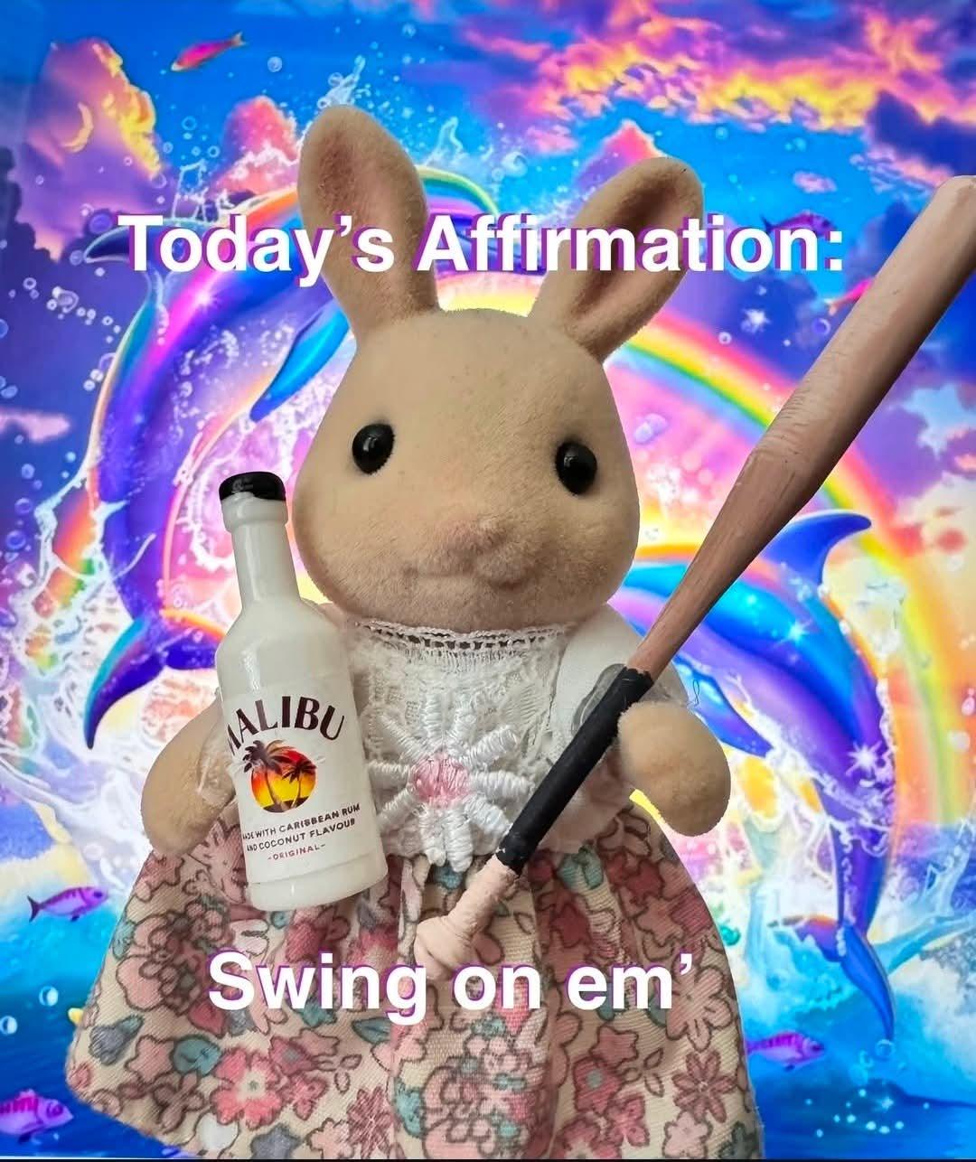 bunny swinging meme