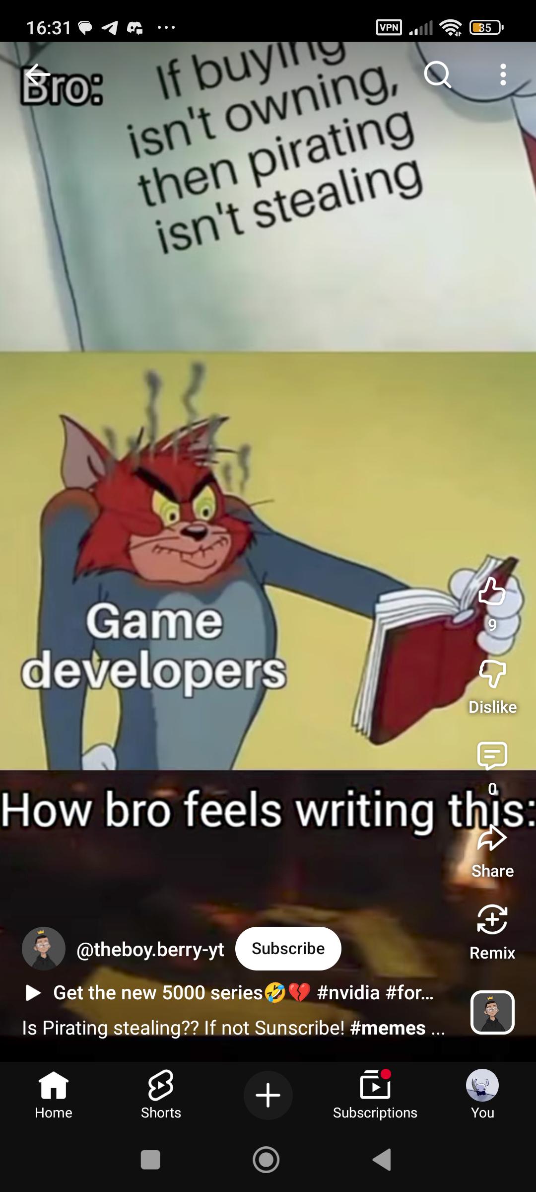 no pirating is stealing