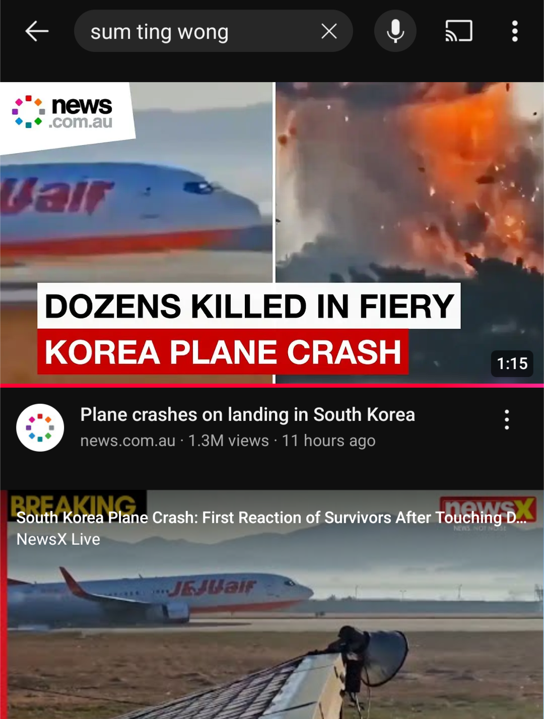 plane crash south korea reaction