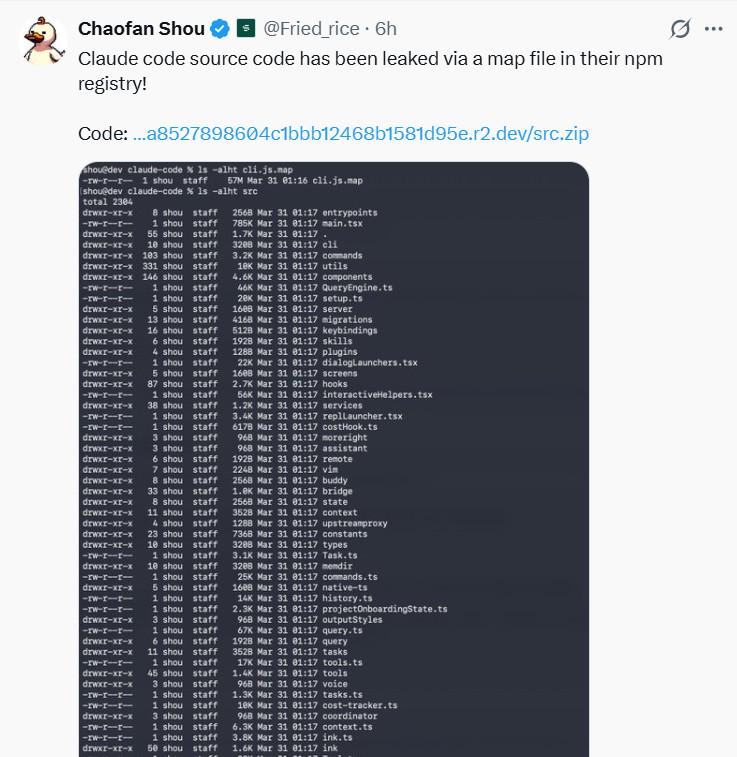 source code leak npm