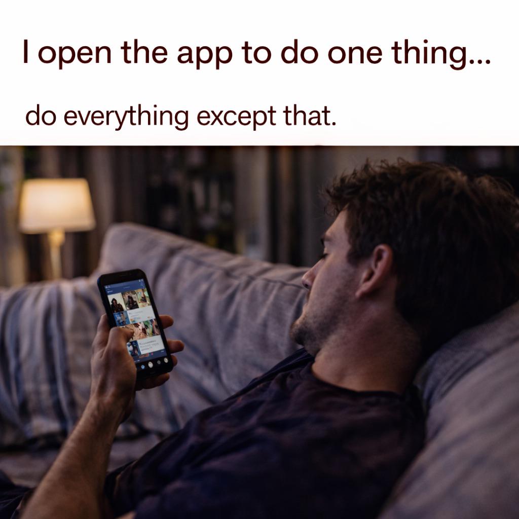 Open app distraction