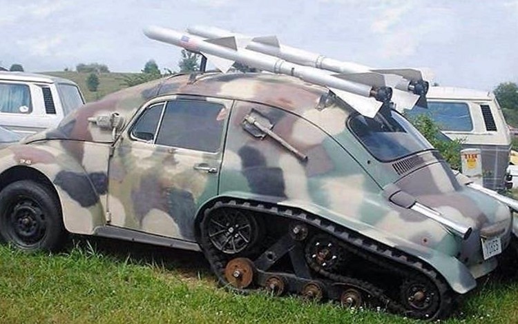 Open armored tank car
