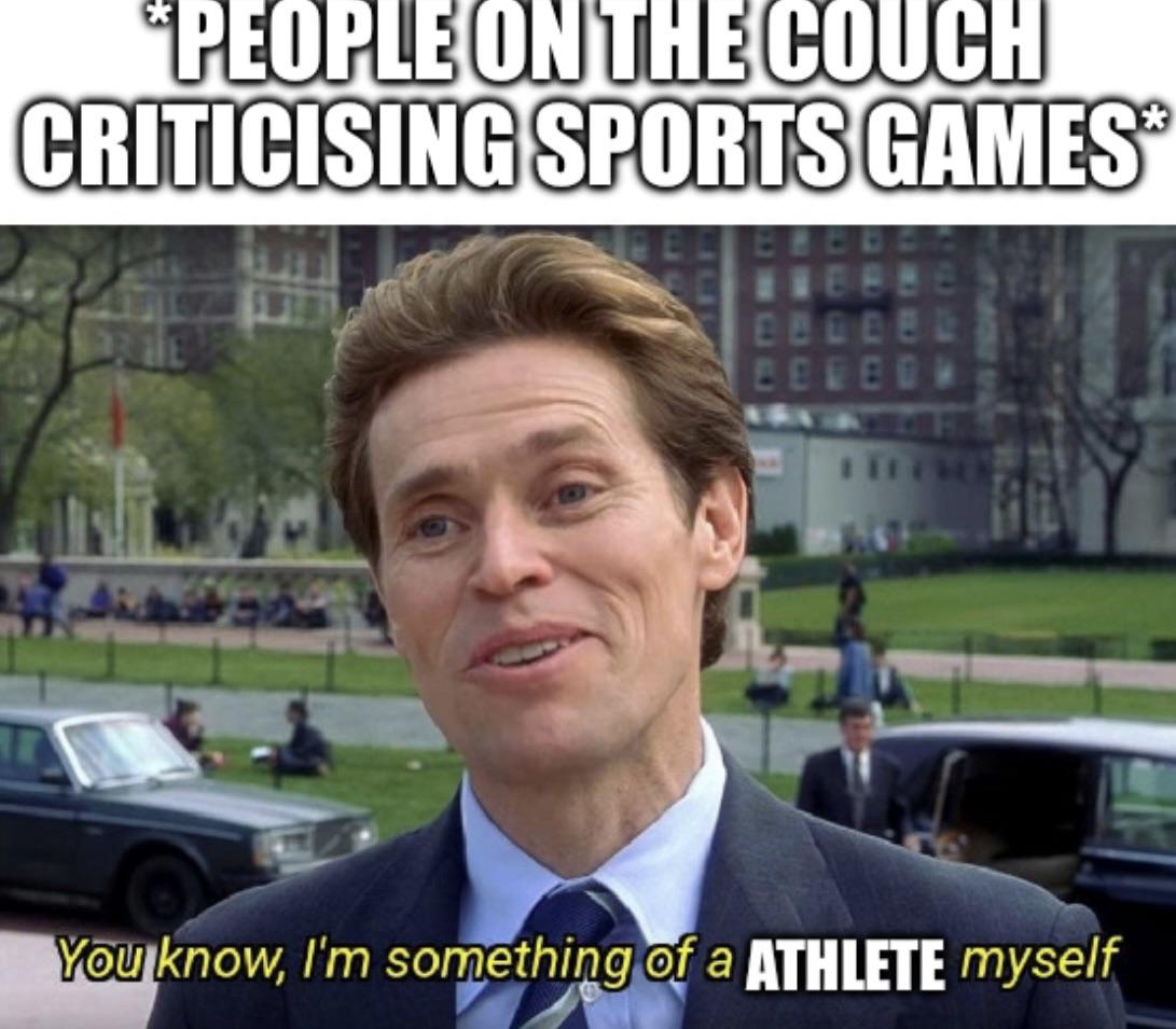 Open athlete critiquing sports