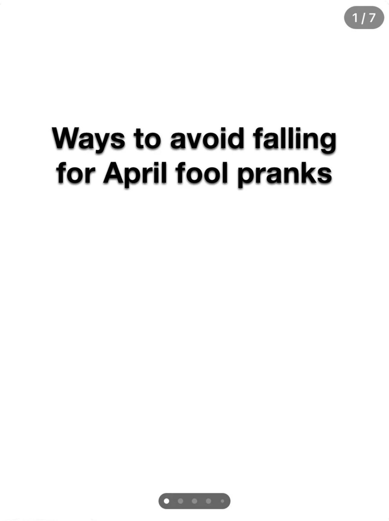 Open avoid april pranks