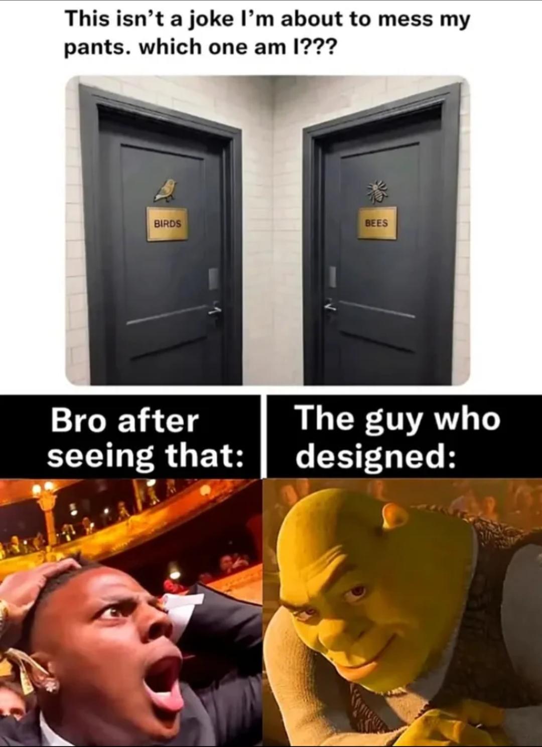 Open bird bees pants joke