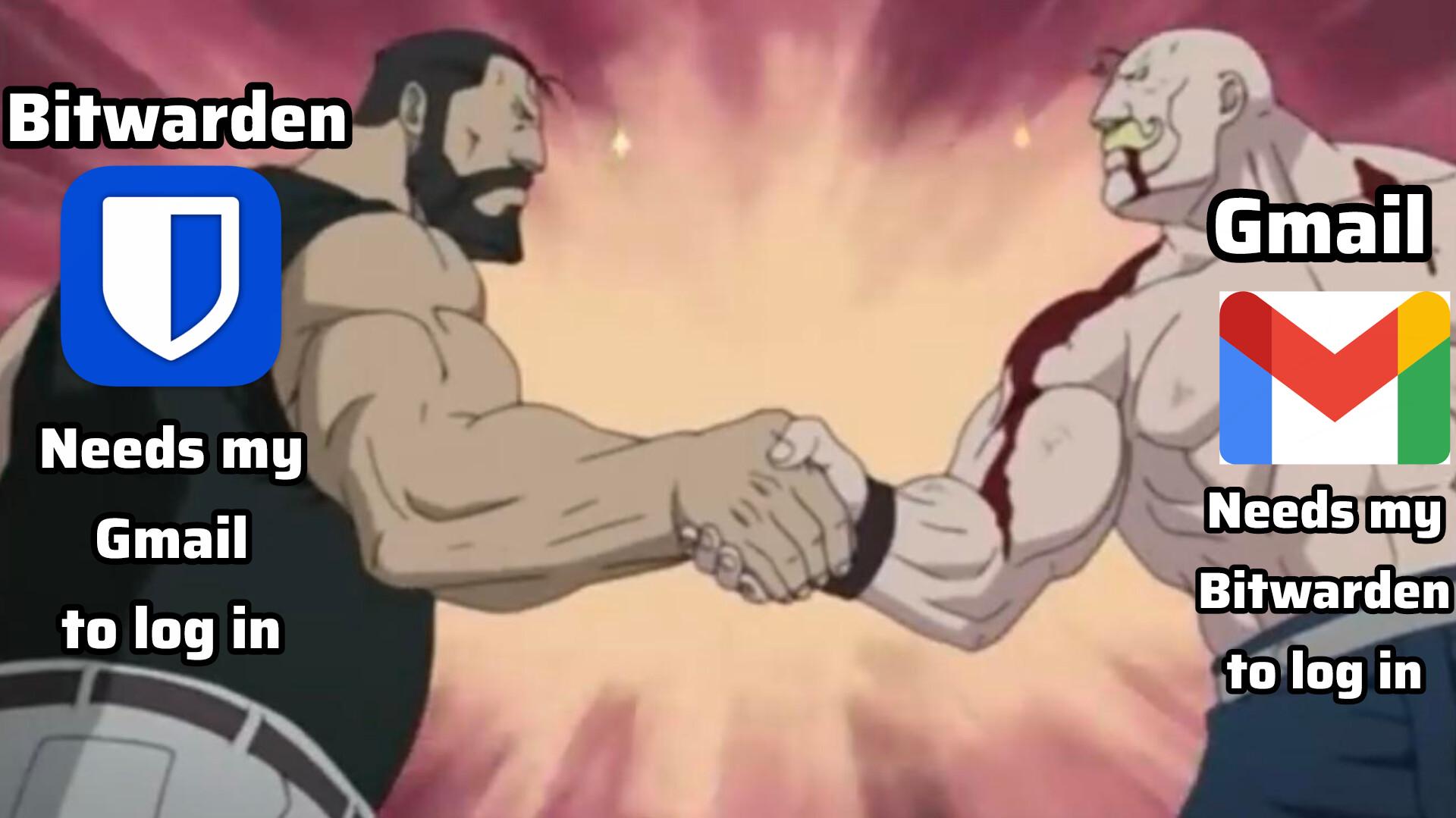 Open bitwarden gmail login struggle