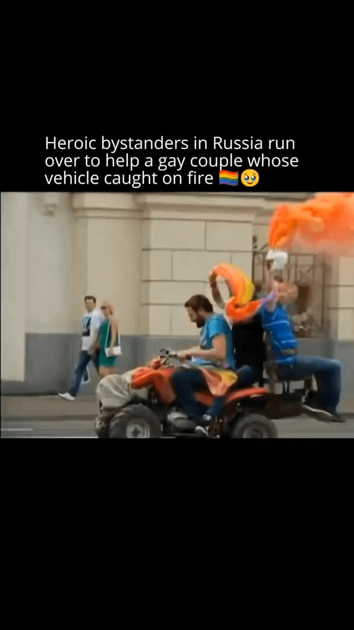 Open bystanders help gay couple fire