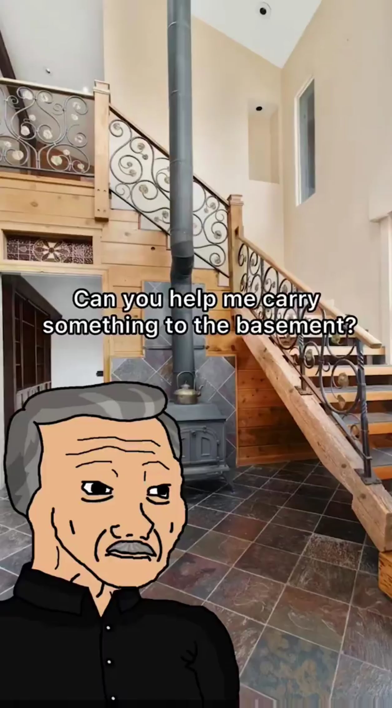 Open carrying basement stuff