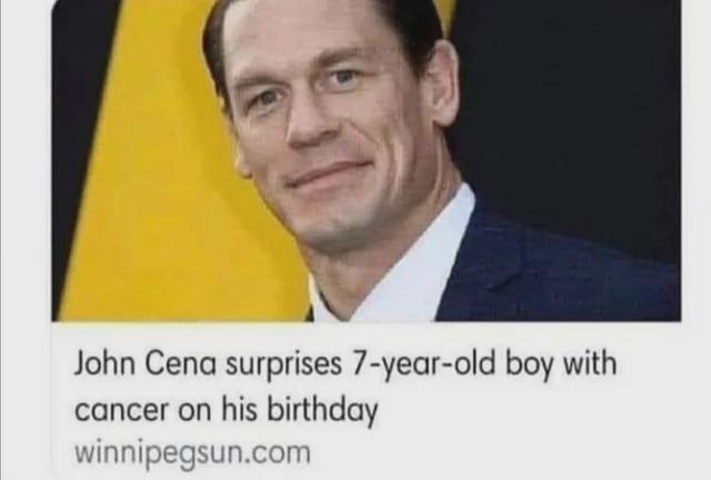Open cena surprises boy birthday