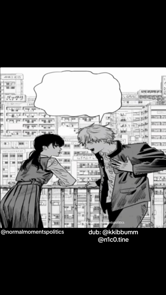 Open chainsaw man dialogue meme