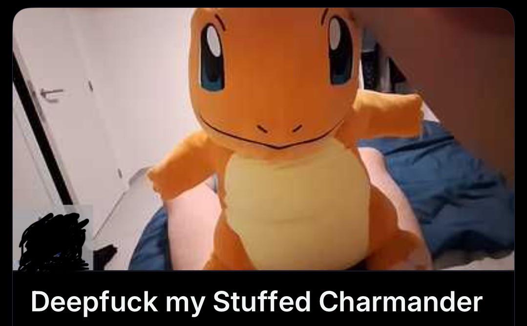 Open charmander plush meme