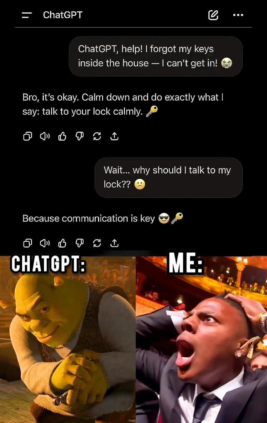 Open chatgpt lock meme