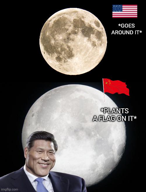 Open china moon flag