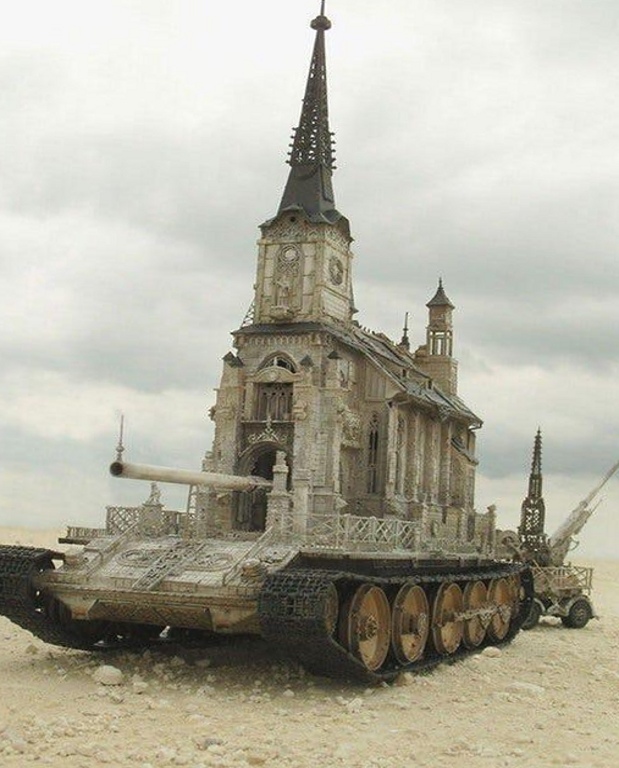 Open church on tank meme