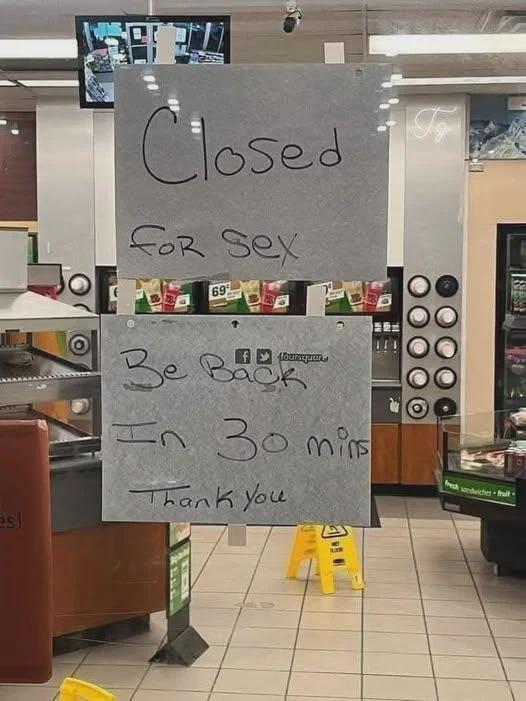 Open closed for sex sign