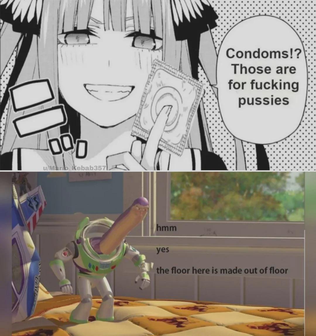 Open condom floor joke