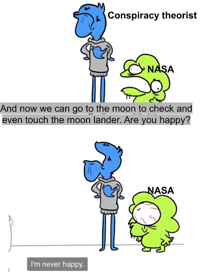 Open conspiracy nasa moon lander