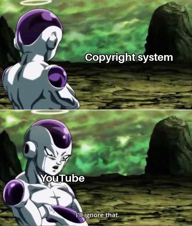 Open copyright youtube system