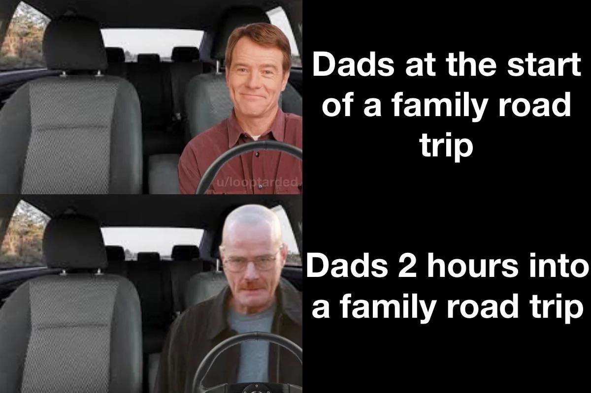 Open dad road trip progression