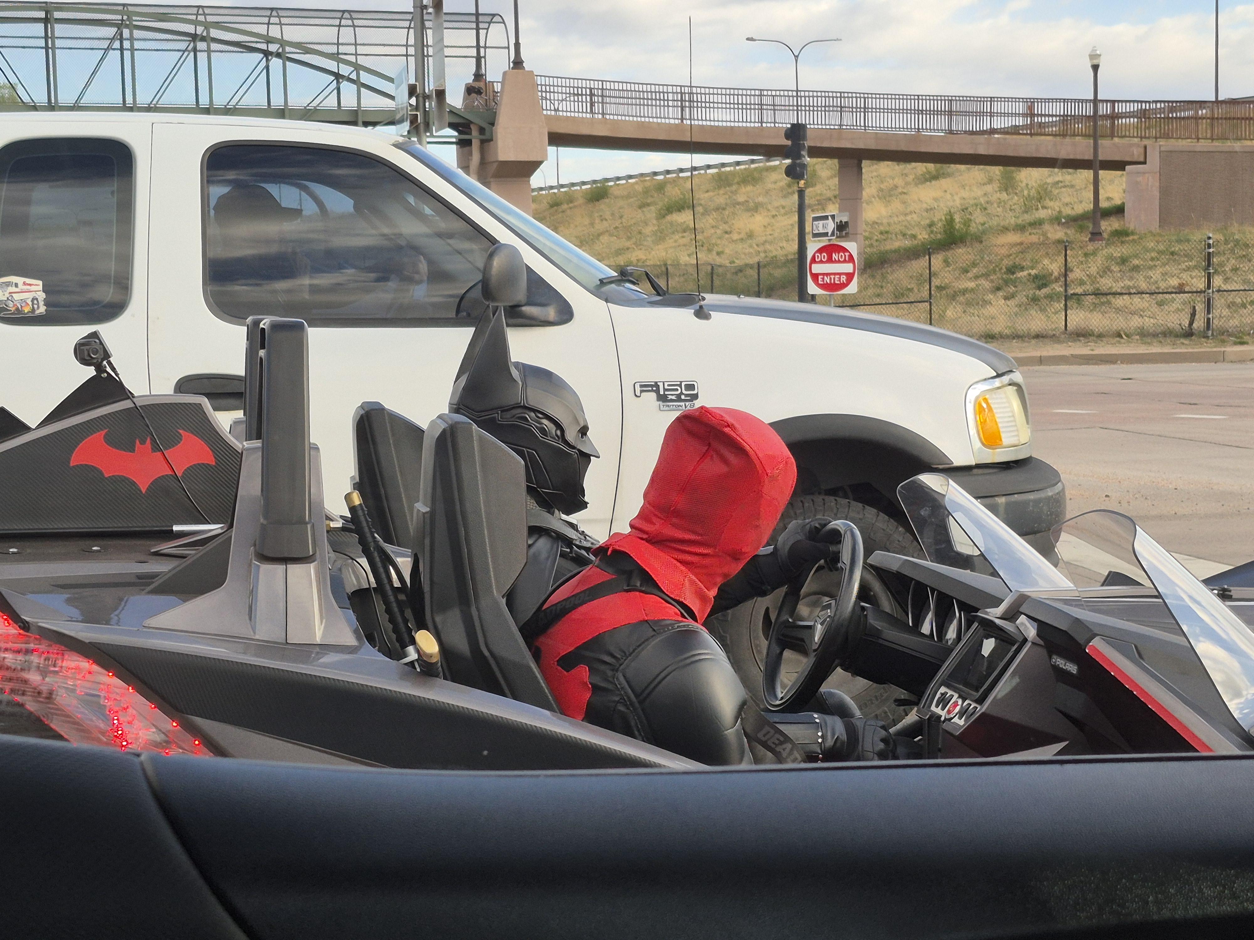 Open deadpool batman carpool