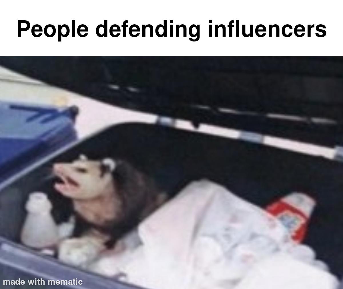 Open defending influencers
