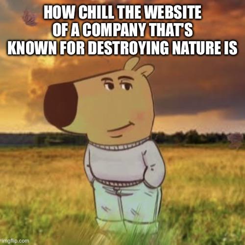 Open destroying nature website feeling