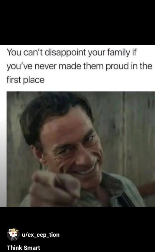 Open disappoint family proud