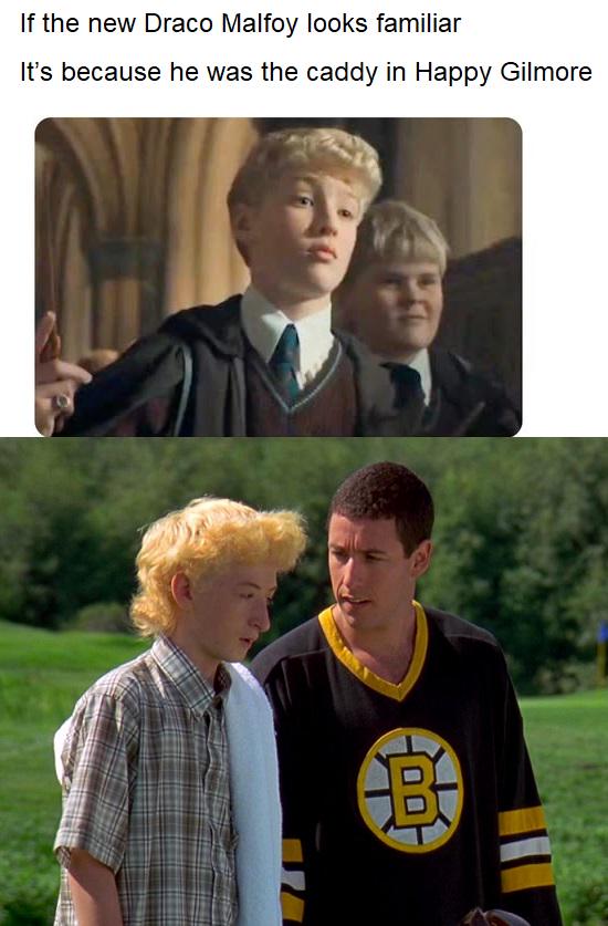 Open draco malfoy happy gilmore comparison