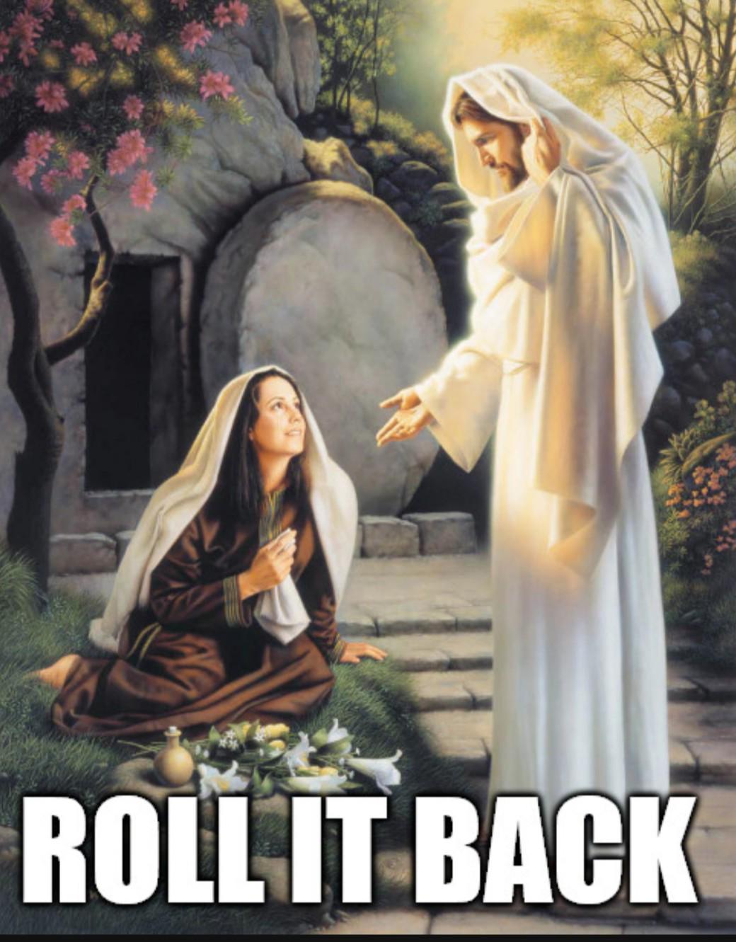 Open easter resurrection scene