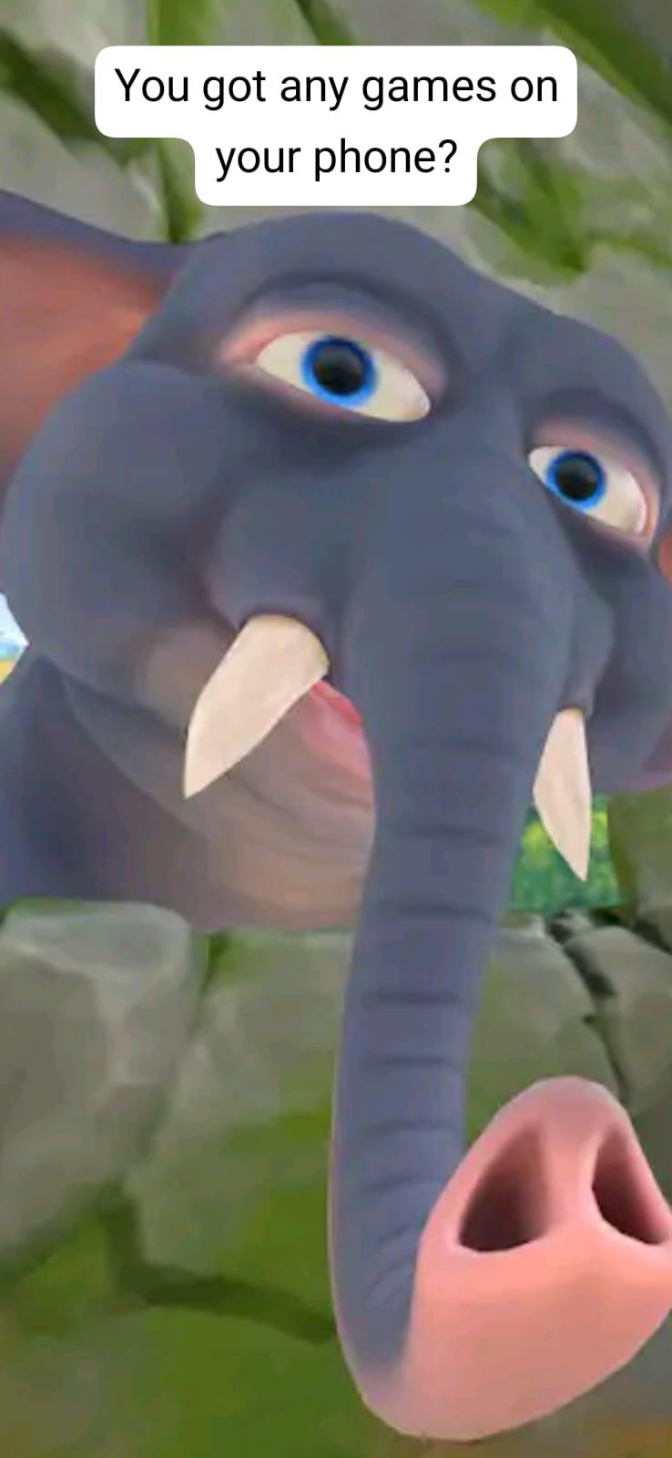 Open elephants asking for games