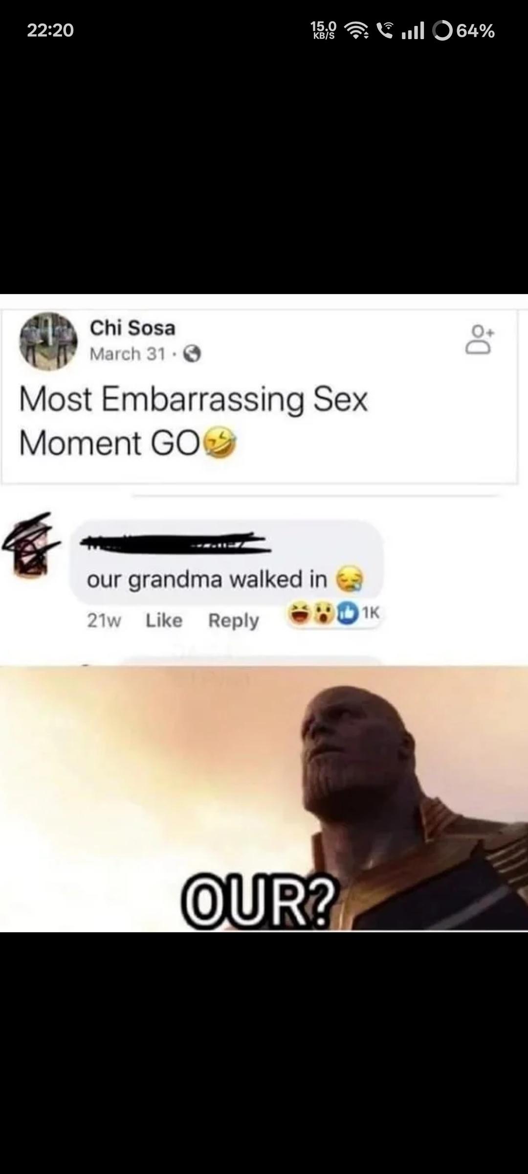 Open embarrassing moment our grandma