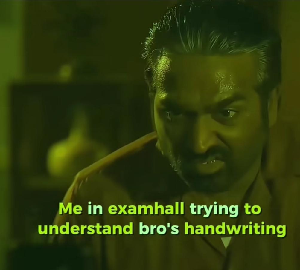 Open exam hall handwriting struggle