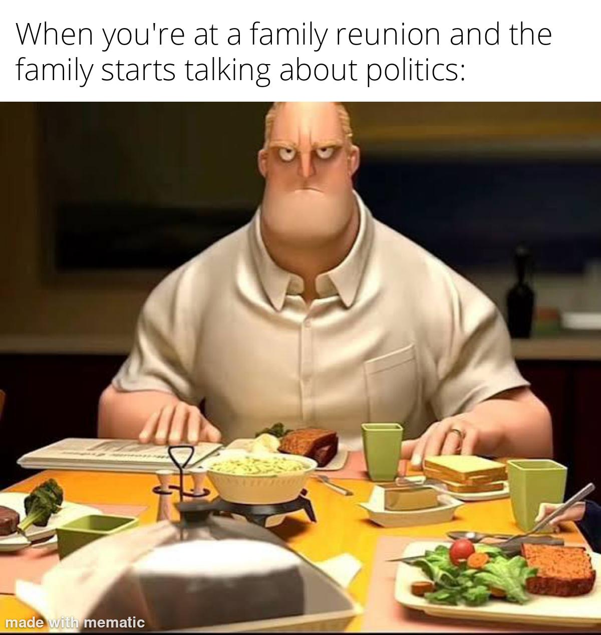 Open family politics reunion