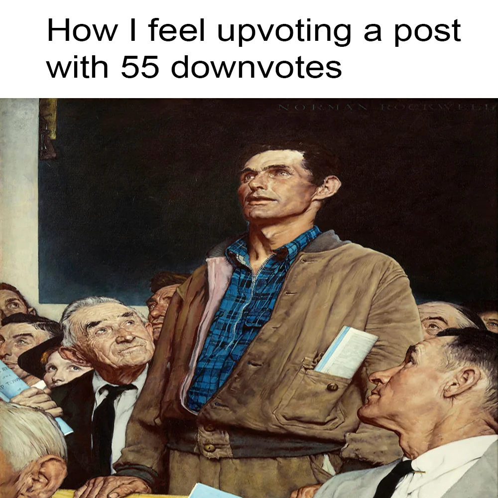 Open feeling upvoting post