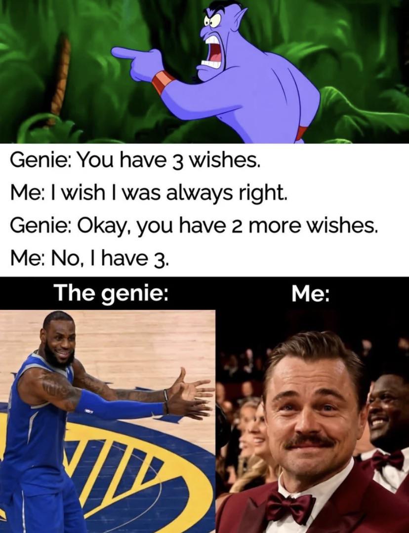 Open genie wishes wager