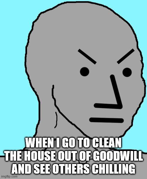 Open goodwill cleanup shock