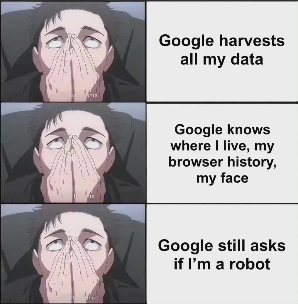 Open google data harvesting meme