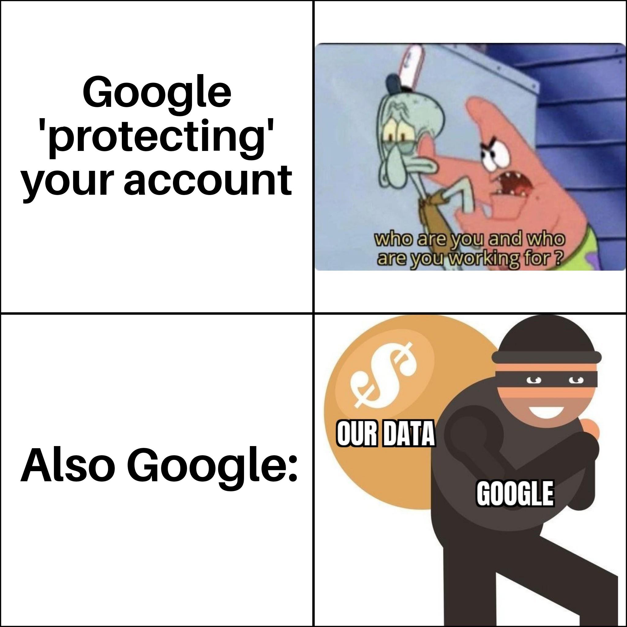Open google data protection