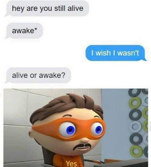 Open guy reacting to question