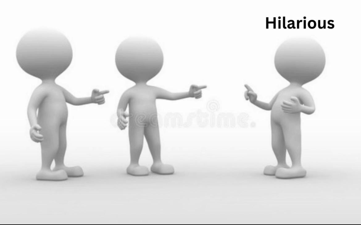 Open hilarious reaction men