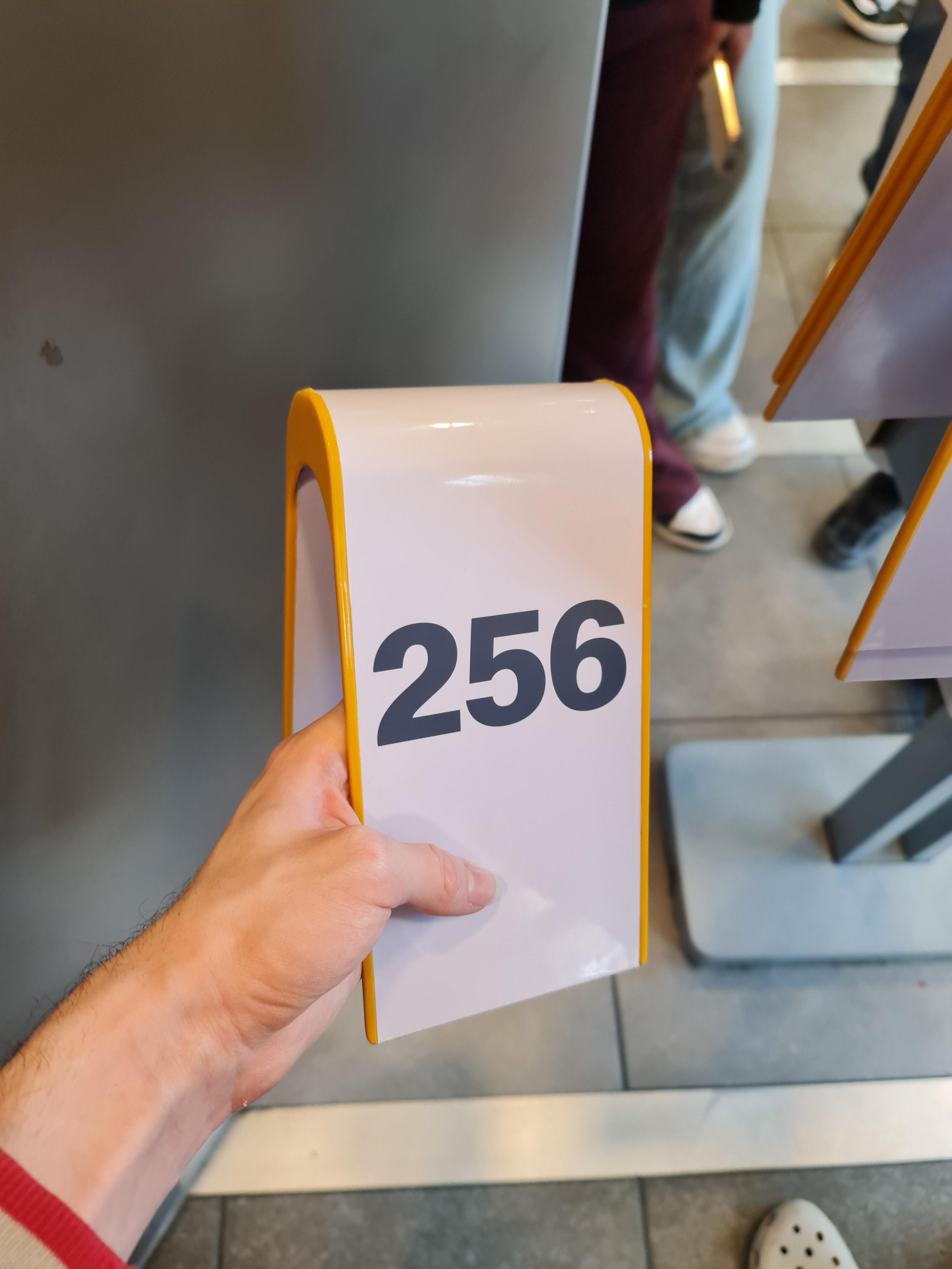 Open holding number 256