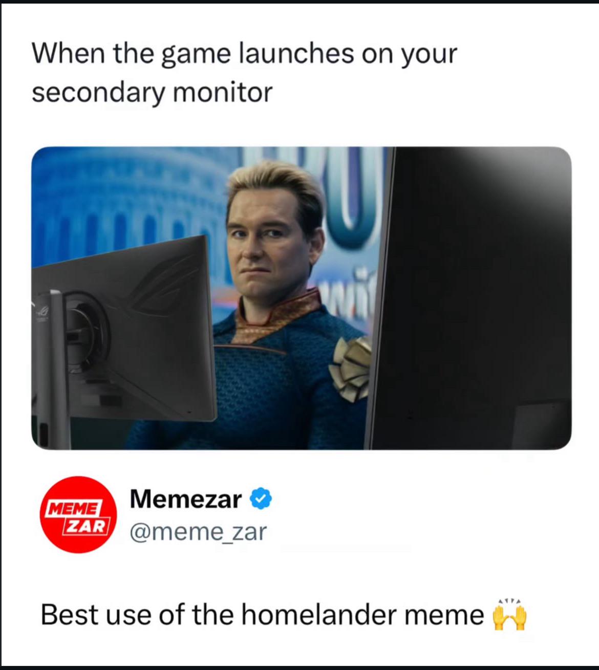 Open homelander secondary monitor