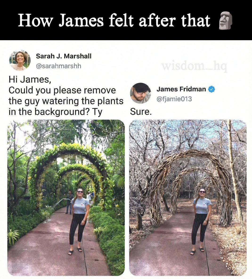 Open how james felt after that