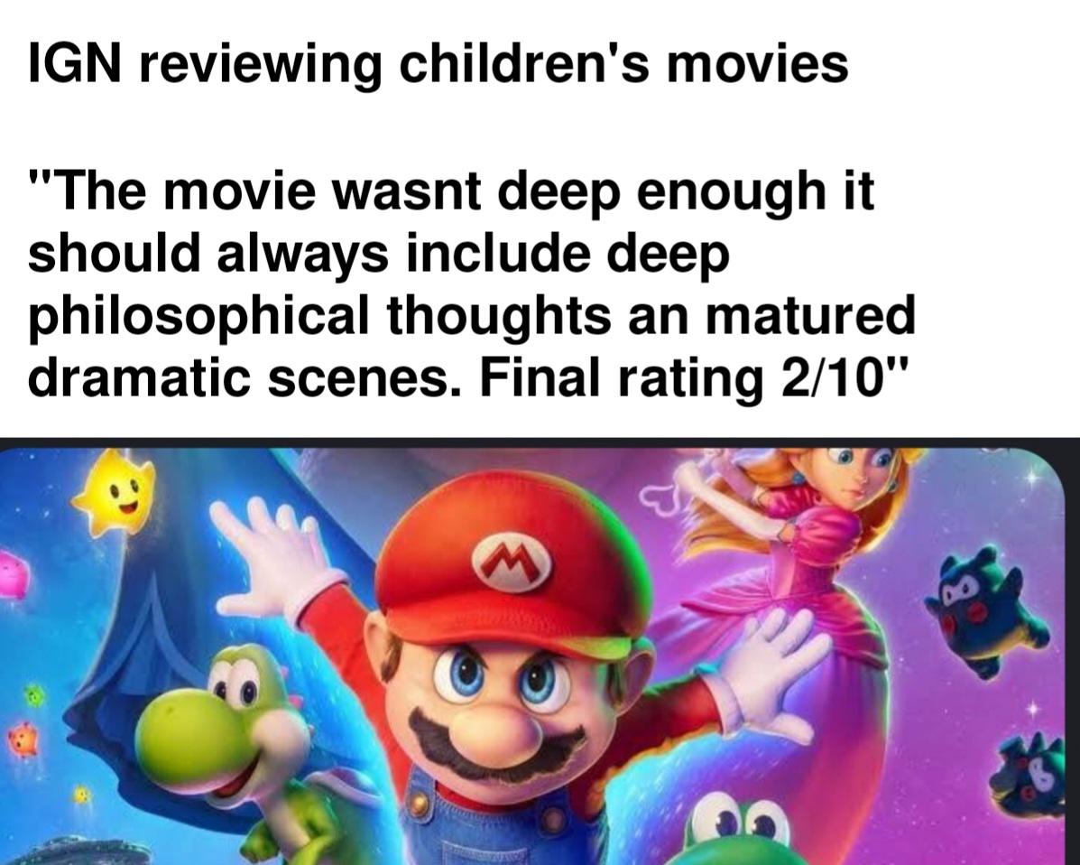 Open ign reviewing childrens movies