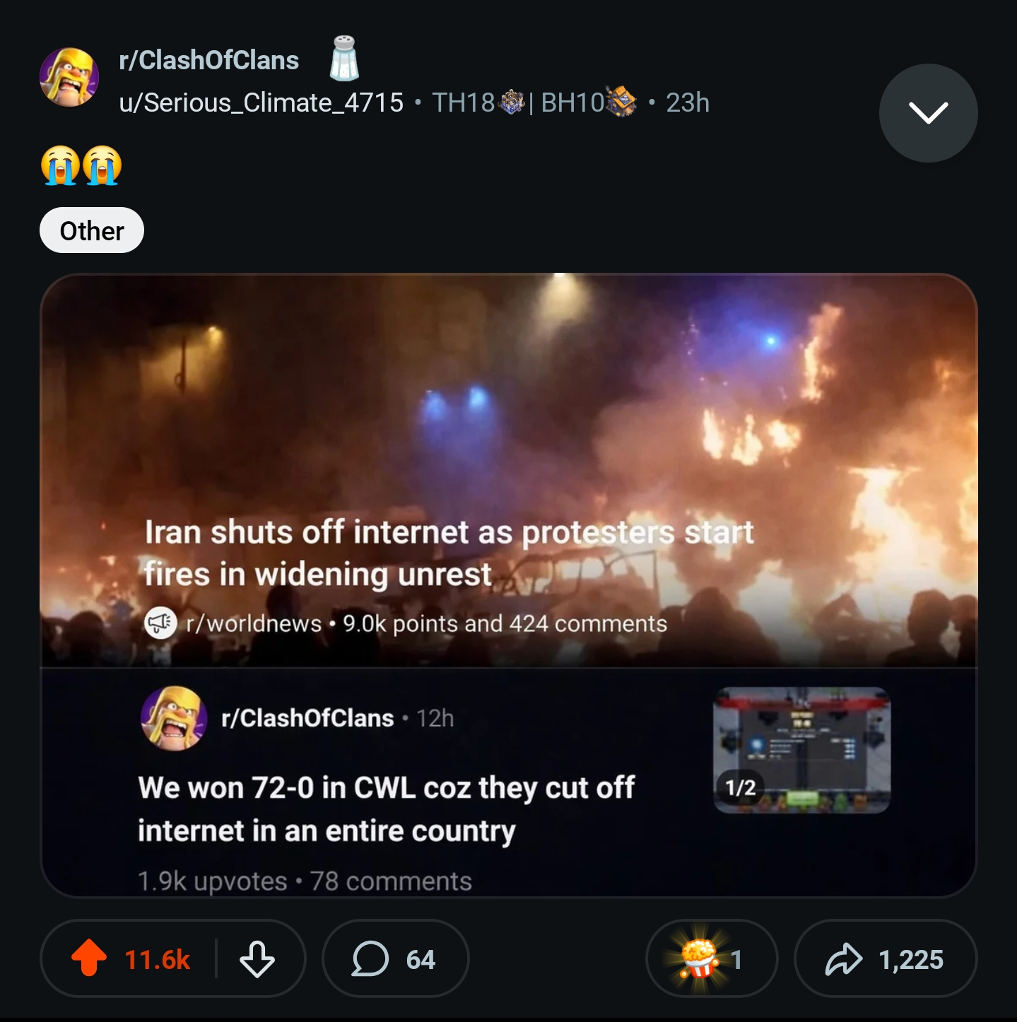 Open iran protests internet outage