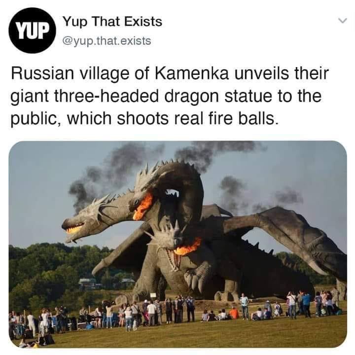 Open kamenka dragon sculpture