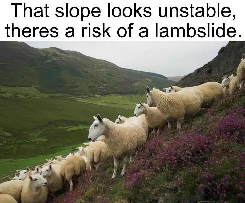Open lambslide risk