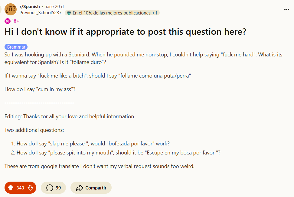 Open language learning questions