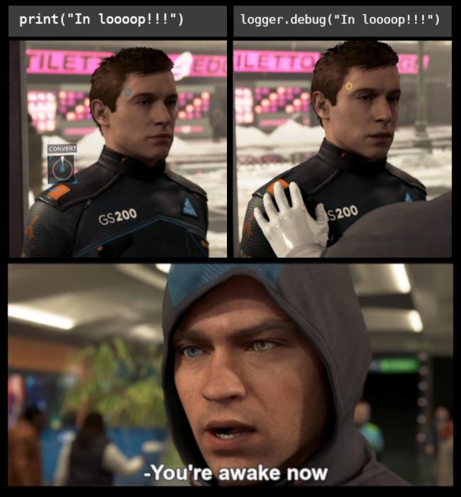 Open loopy debugger awake